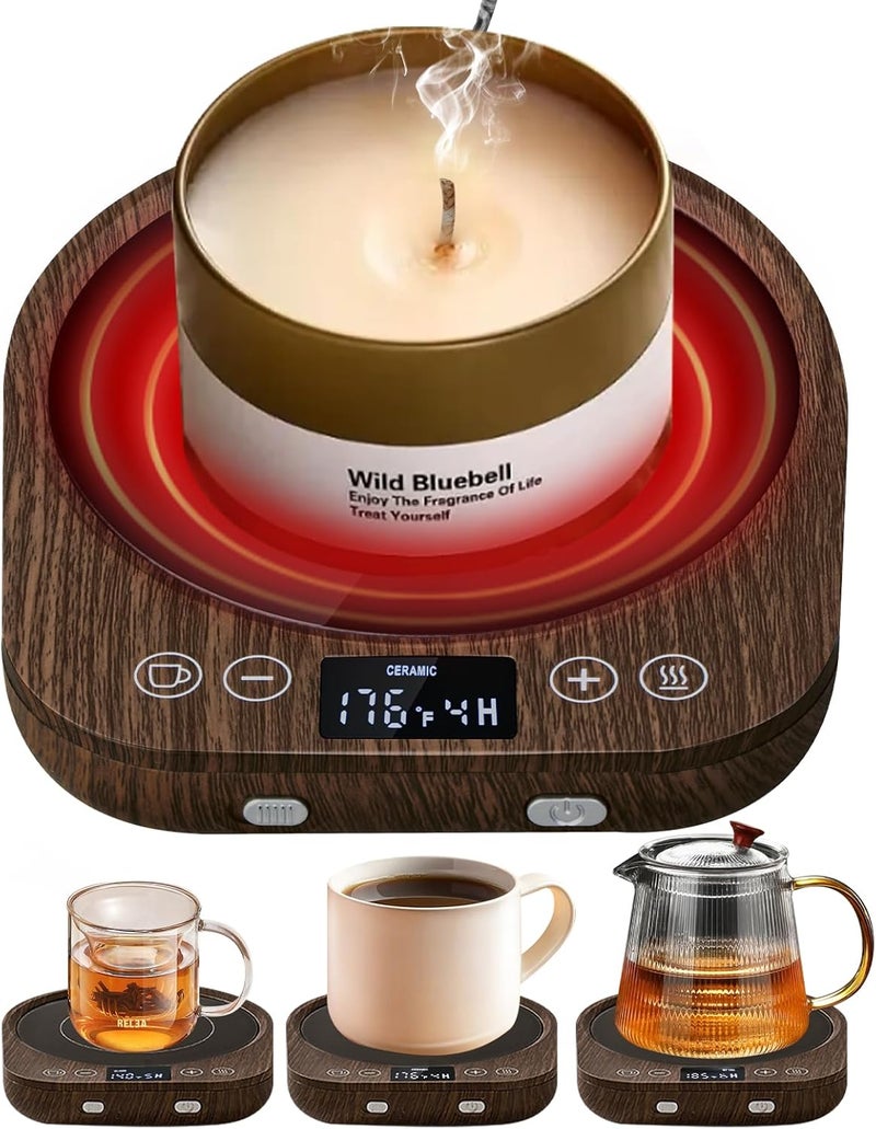 PUSEE Candle Mug Warmer Electric,Auto On/Off Gravity-Induction Coffee Mug Warmer with 9 Temp Settings,1-9 Timer Candle Melter Warmer Beverage Coffee Warmer Practical Portable Warmer for Home & Office - Image 1